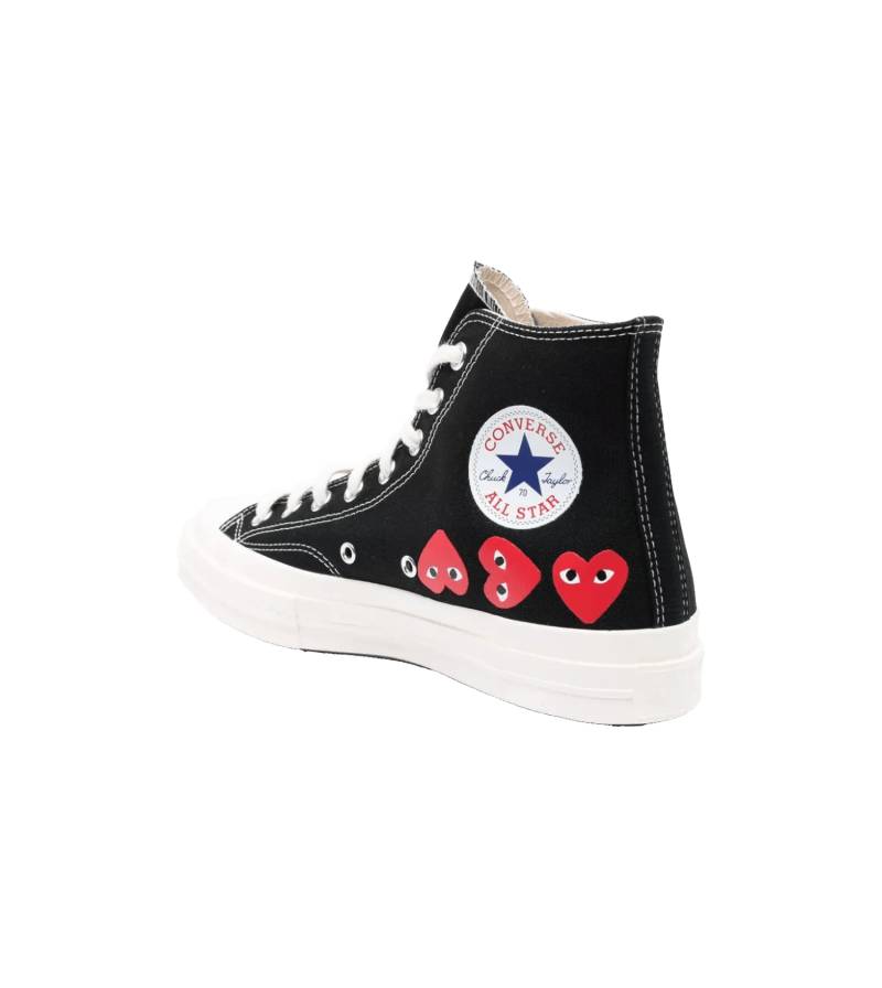 Comme des Garcons Play Sneakers - Multi Heart Converse Chuck Taylor 70 High-Top-Snea - Gr. 9 - in Schwarz - für Damen von Comme des Garcons Play