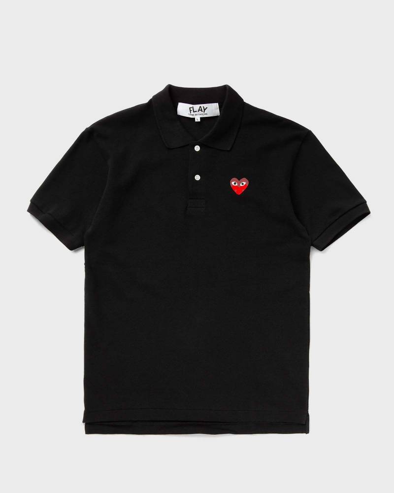 Comme des Garçons Play T-SHIRT RED EMBLEM KNIT men Polos black in Größe:M von Comme des Garçons Play
