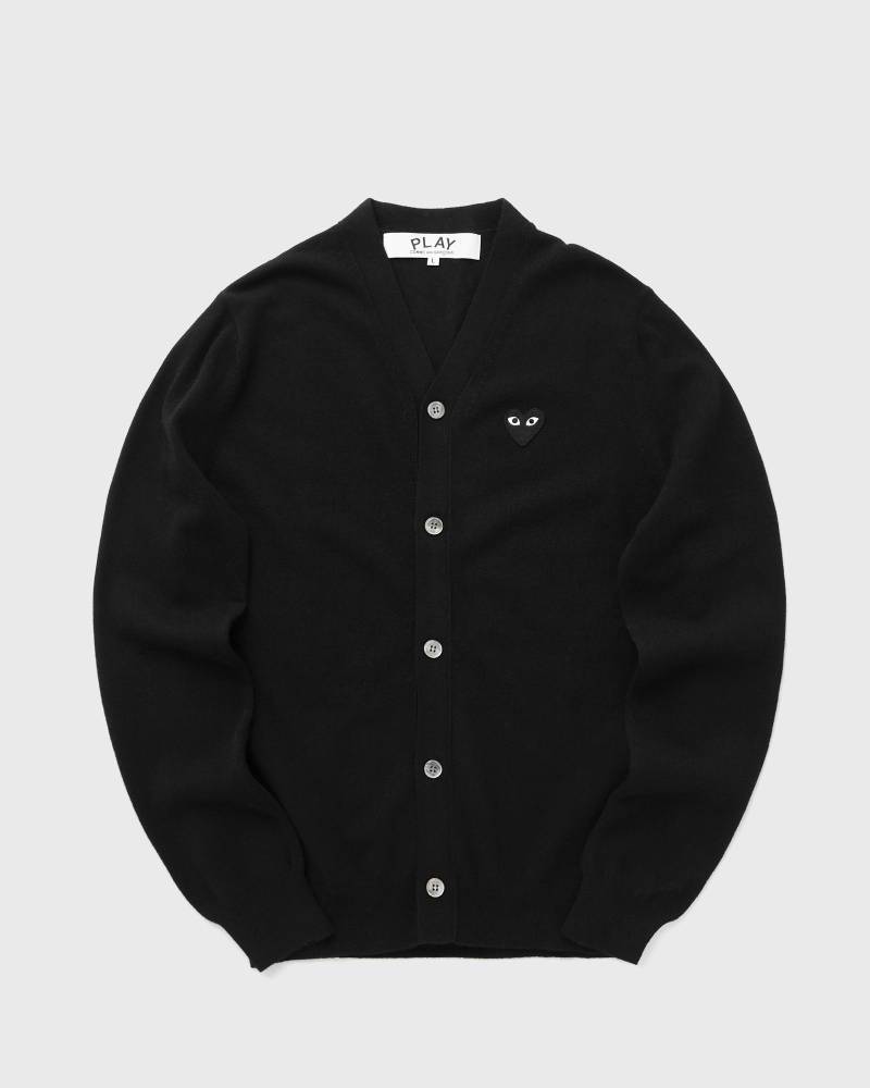Comme des Garçons Play V-NECK CARDIGAN BLACK EMBLEM KNIT men Zippers & Cardigans black in Größe:XL von Comme des Garçons Play
