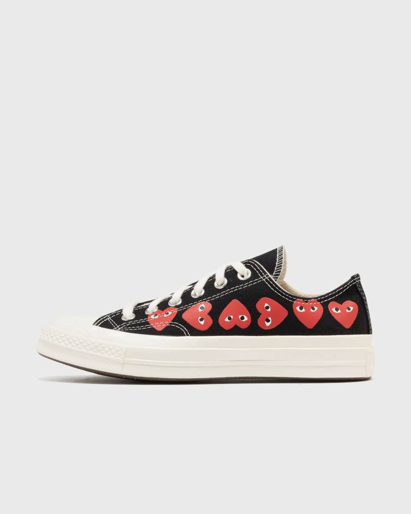 Comme des Garçons Play X CONVERSE Chuck Taylor'70 Multi Heart Low Top men Lowtop black|red in Größe:41,5 von Comme des Garçons Play