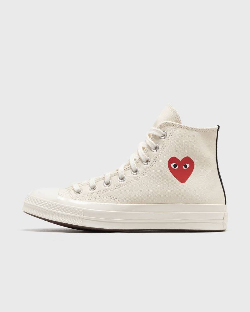 Comme des Garçons Play X CONVERSE Chuck Taylor 70 Small Heart High Top men Lowtop beige in Größe:41,5 von Comme des Garçons Play