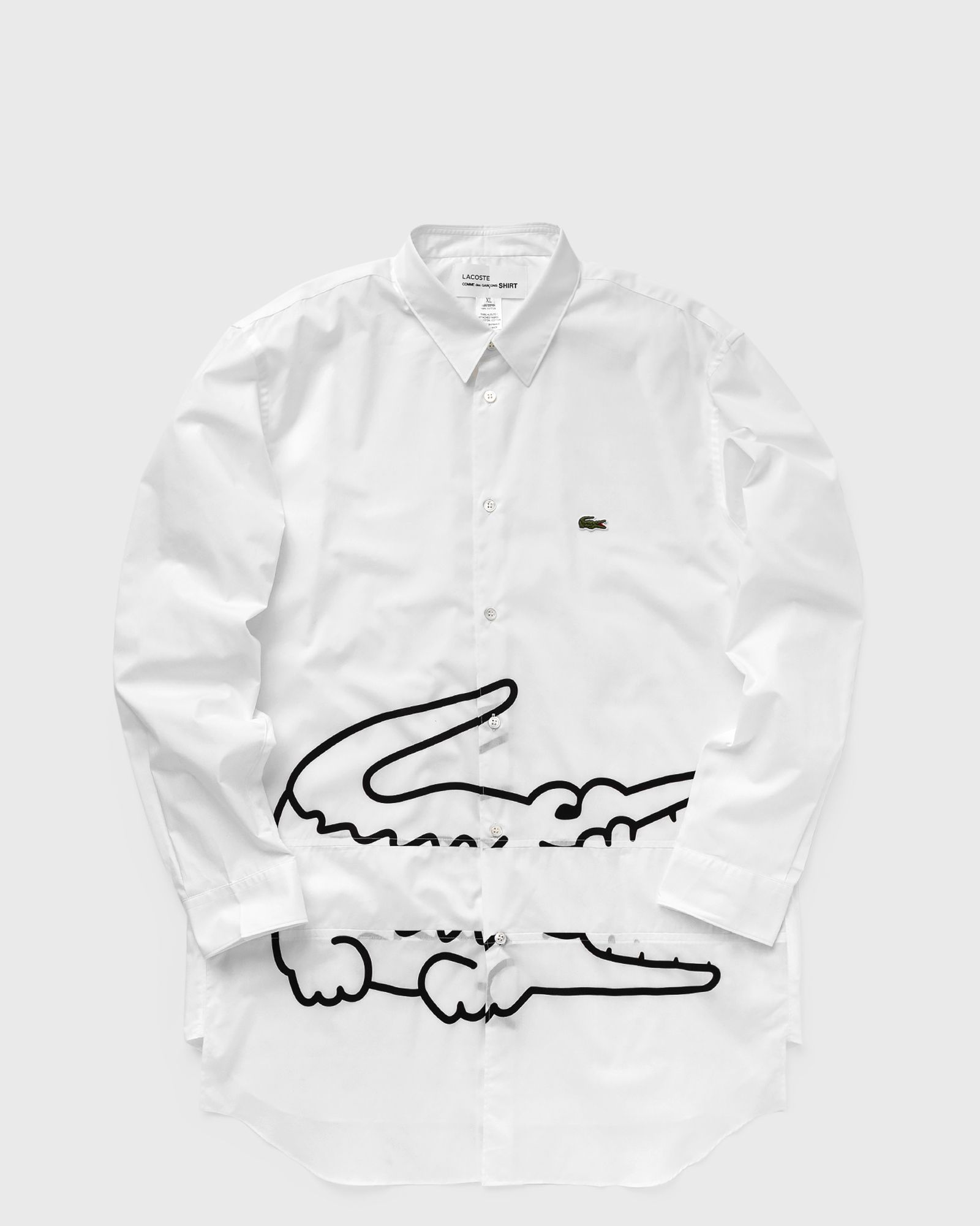 Comme des Garçons Shirt X LACOSTE SHIRT WOVEN men Longsleeves white in Größe:XL von Comme des Garçons Shirt