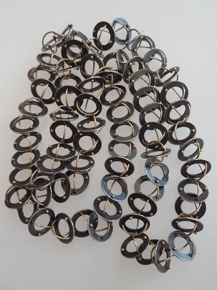 Handgemachte Halskette 18K Gold Und Silber Handgemachte Halskette 18K Gold Und Silber von CommeDeVintage