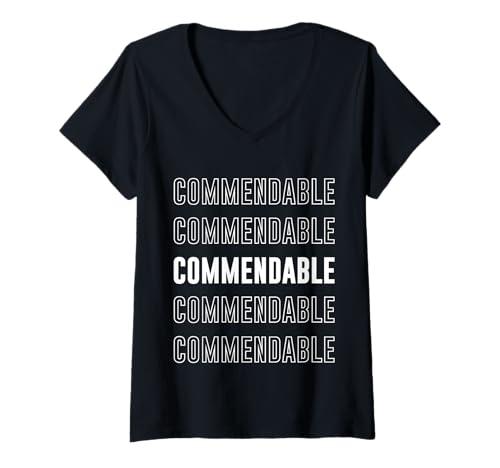 Damen Lobenswert T-Shirt mit V-Ausschnitt Damen Lobenswert T-Shirt mit V-Ausschnitt von Commendable Apparel