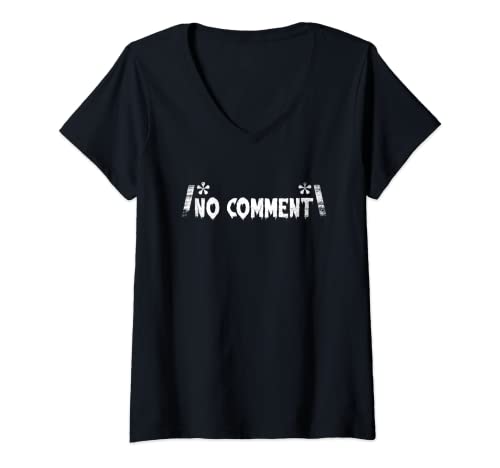 Damen Lustiger Kommentar Nein | Programmierung IT | Programmier-Coder T-Shirt mit V-Ausschnitt Damen Lustiger Kommentar Nein | Programmierung IT | Programmier-Coder T-Shirt mit V-Ausschnitt von Comment No Programming Programmer Coder Gift
