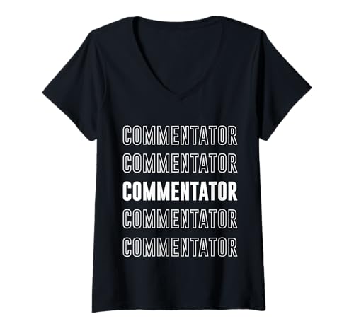 Damen Kommentator T-Shirt mit V-Ausschnitt Damen Kommentator T-Shirt mit V-Ausschnitt von Commentator Apparel