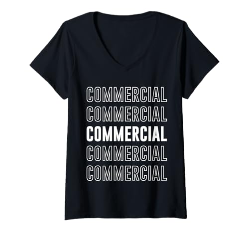 Damen Kommerziell T-Shirt mit V-Ausschnitt von Commercial Apparel