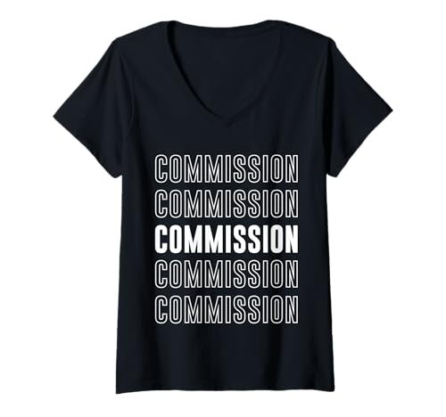 Damen Kommission T-Shirt mit V-Ausschnitt von Commission Apparel