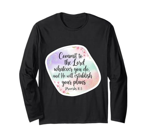 Christian Bible Commit to The Lord Whatever You Do Damen Langarmshirt Christian Bible Commit to The Lord Whatever You Do Damen Langarmshirt von Commit To The Lord Whatever You Do Womens Merch