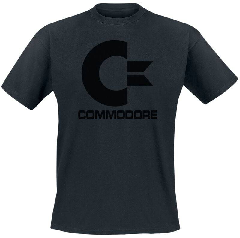 Commodore 64 Commodore Black Logo T-Shirt schwarz in S von Commodore 64