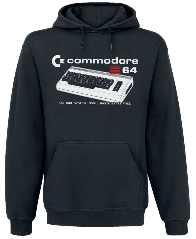 Commodore 64 - Gaming Kapuzenpullover - 64K RAM Hoodie - S bis XXL - für Männer - Größe L - schwarz von Commodore 64