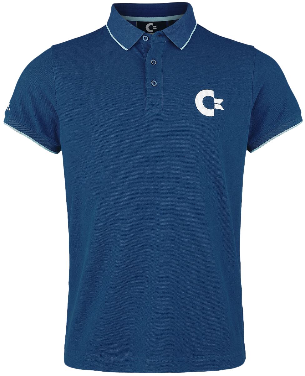 Commodore 64 - Gaming Poloshirt - Logo - M bis 3XL - für Männer - Größe M - blau  - EMP exklusives Merchandise! von Commodore 64