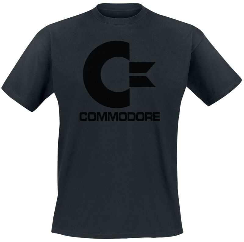 Commodore 64 - Gaming T-Shirt - Commodore Black Logo - S bis XXL - für Männer - Größe L - schwarz von Commodore 64