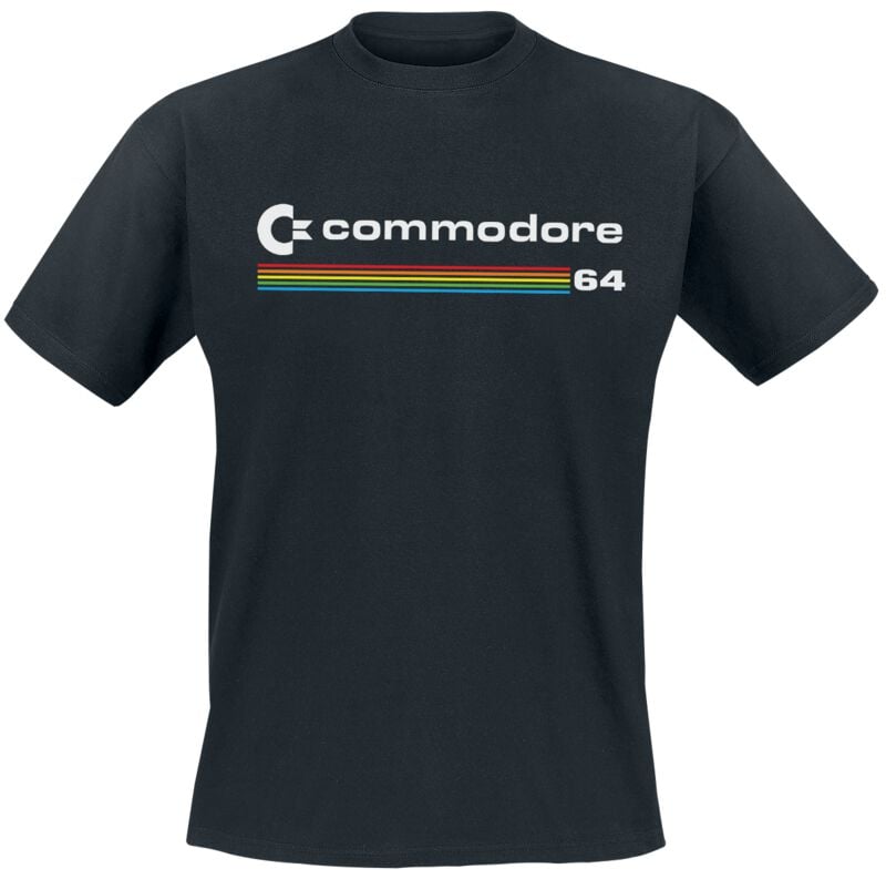 Commodore 64 - Gaming T-Shirt - Commodore Logo T-Shirt - S bis XXL - für Männer - Größe L - schwarz von Commodore 64