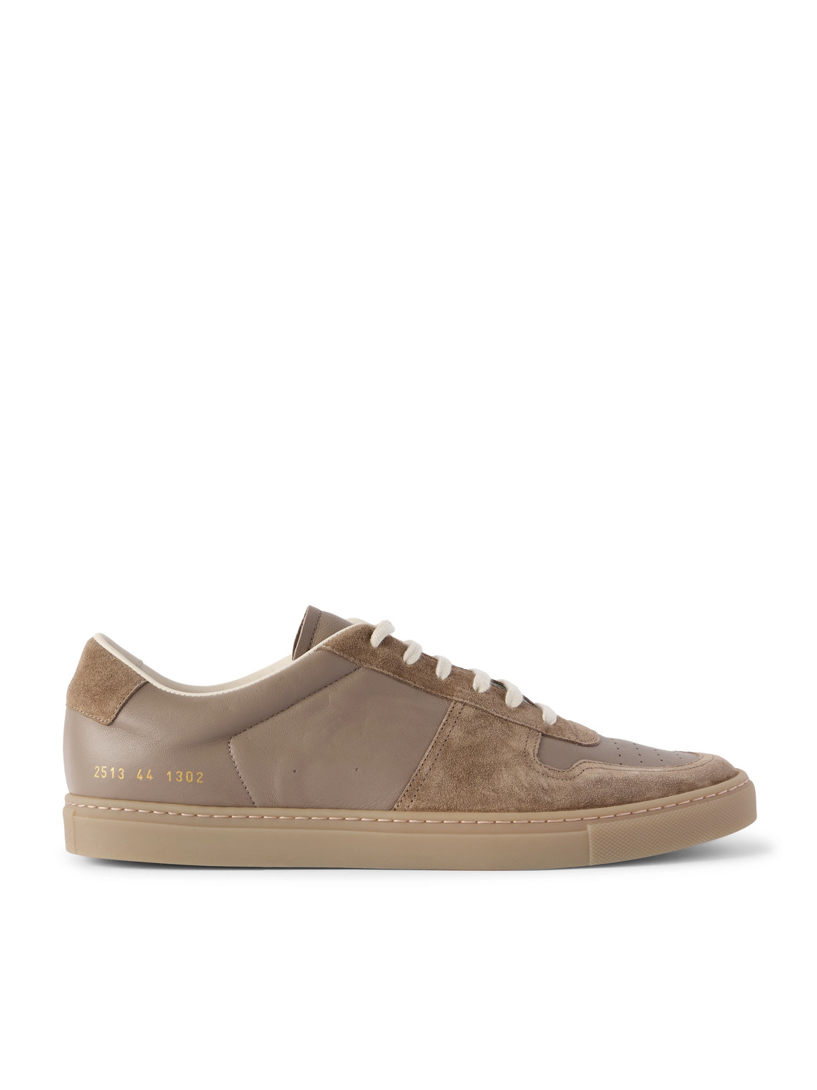 Common Projects - Bball Suede-Trimmed Leather Sneakers - Men - Brown - EU 40 von Common Projects