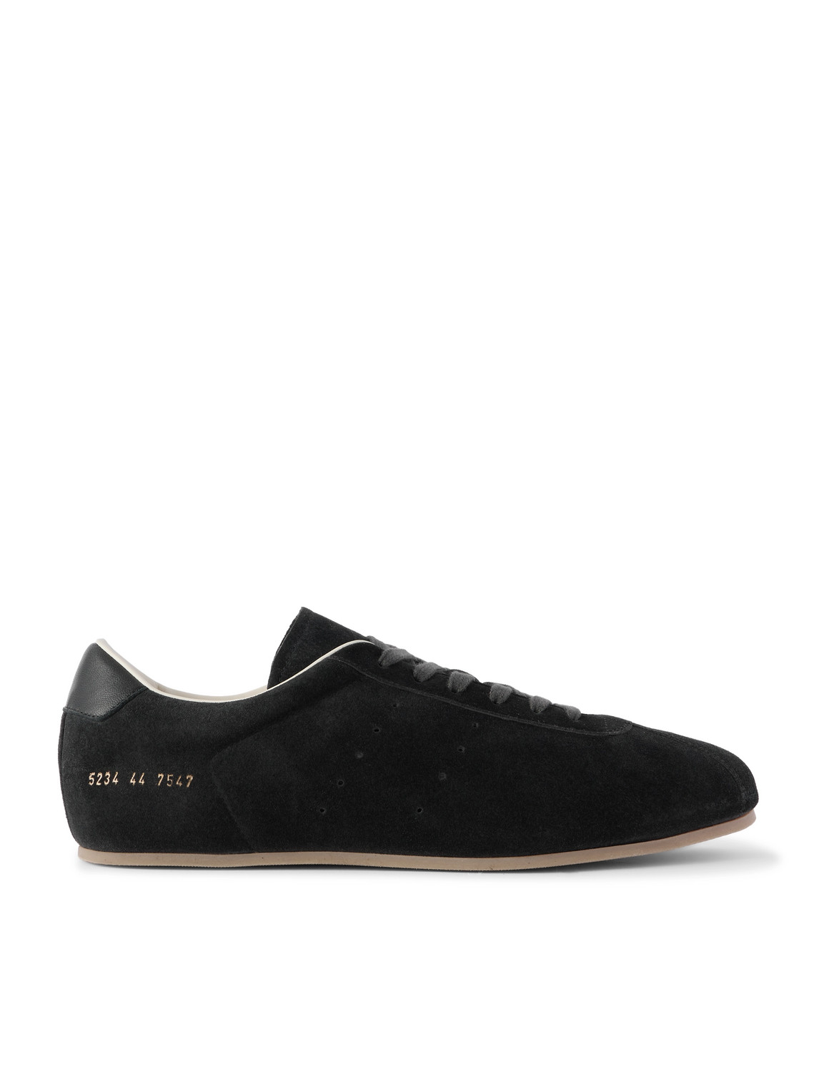 Common Projects - Driving Lo Profile Leather-Trimmed Suede Sneakers - Men - Black - EU 41 von Common Projects