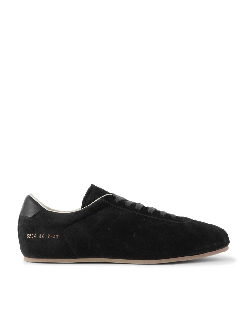 Common Projects - Driving Lo Profile Leather-Trimmed Suede Sneakers - Men - Black - EU 43 von Common Projects