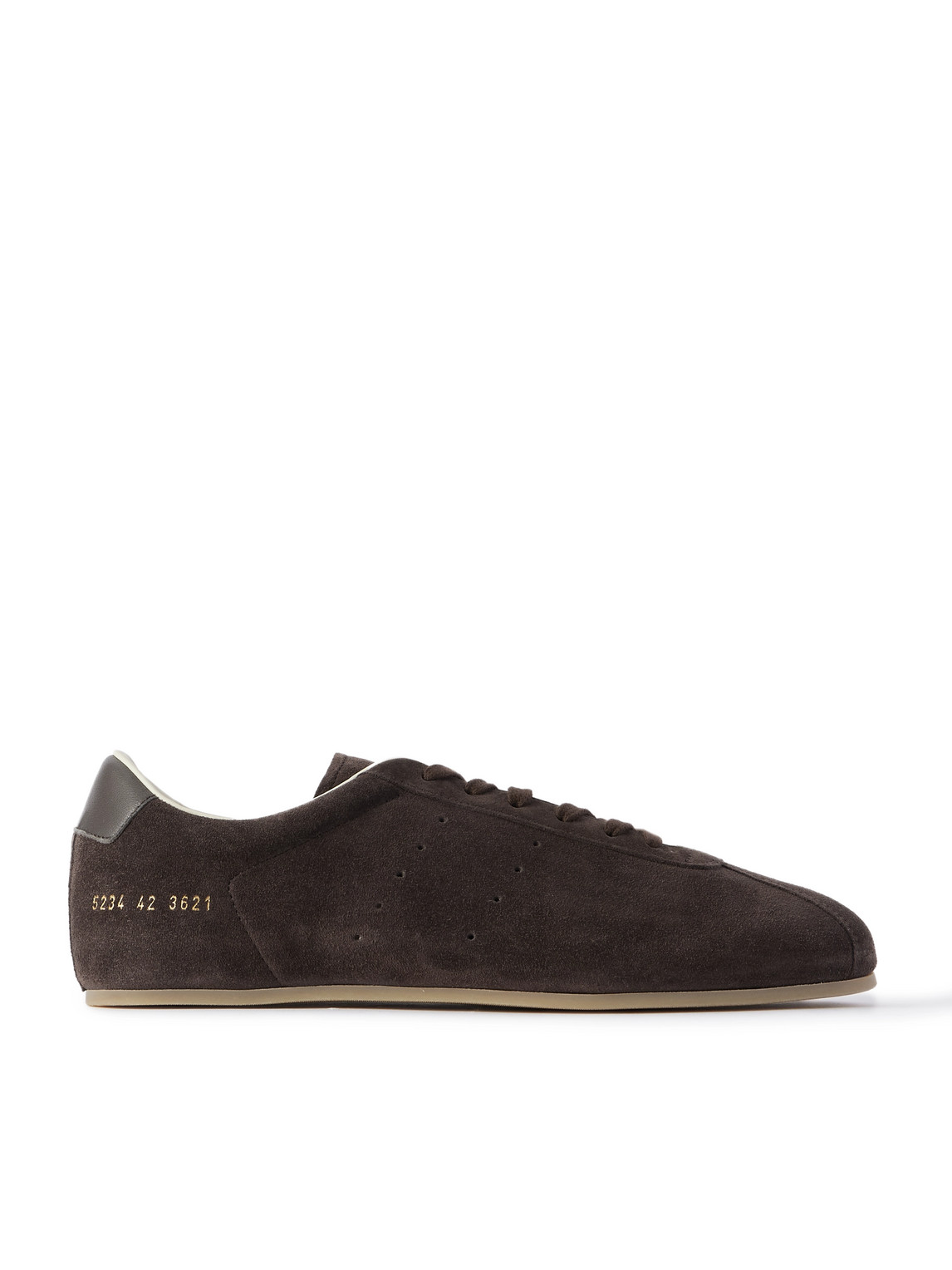 Common Projects - Driving Lo Profile Leather-Trimmed Suede Sneakers - Men - Brown - EU 44 von Common Projects