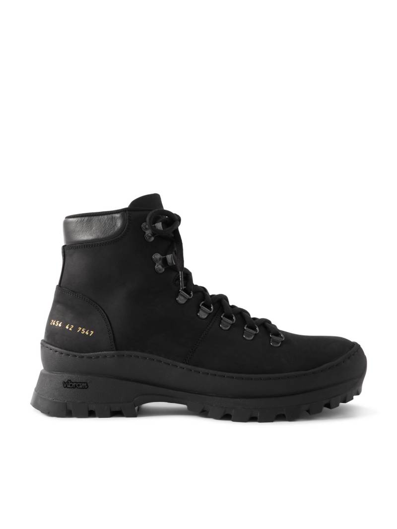 Common Projects - Leather-Trimmed Nubuck Hiking Boots - Men - Black - EU 43 von Common Projects