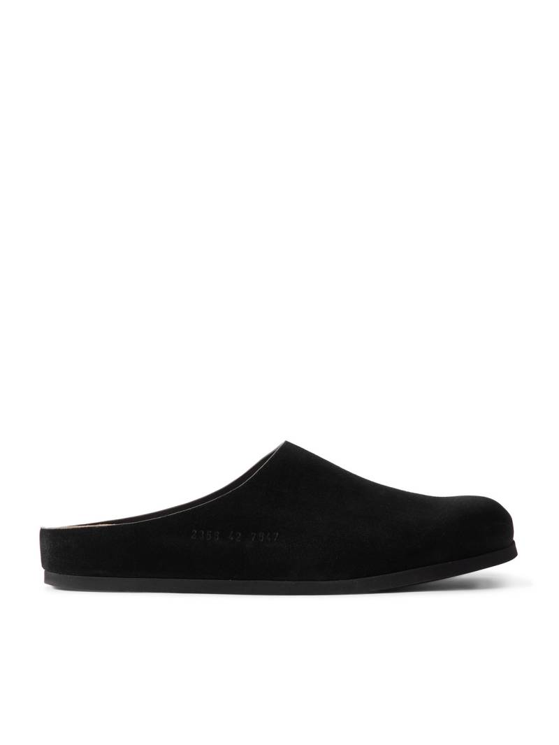 Common Projects - Logo-Debossed Suede Clogs - Men - Black - EU 41 von Common Projects