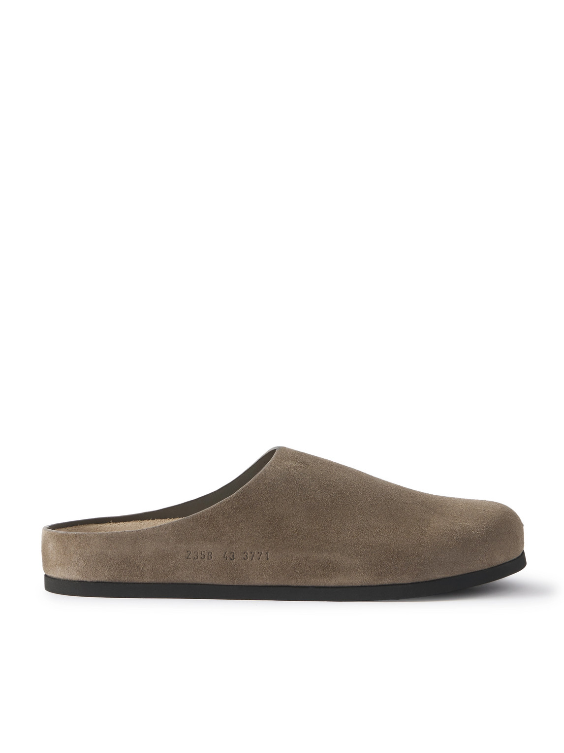 Common Projects - Logo-Debossed Suede Clogs - Men - Brown - EU 39 von Common Projects