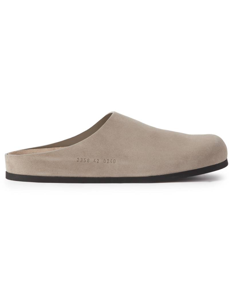 Common Projects - Logo-Debossed Suede Clogs - Men - Brown - EU 41 von Common Projects