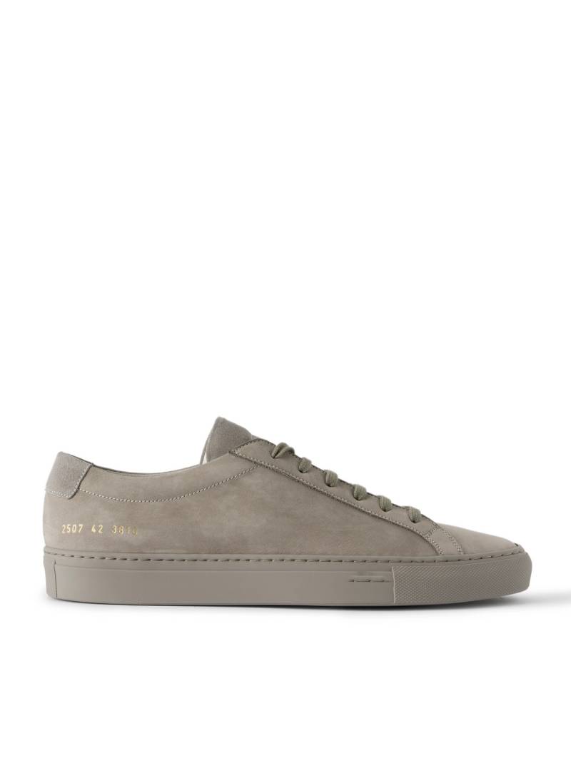 Common Projects - Original Achilles Suede-Trimmed Nubuck Sneakers - Men - Neutrals - EU 47 von Common Projects