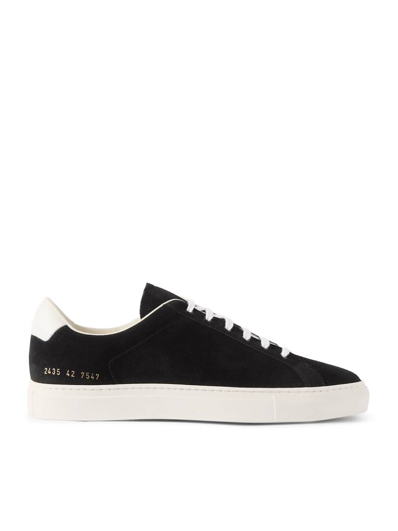 Common Projects - Retro Leather-Trimmed Suede Sneakers - Men - Black - EU 43 von Common Projects