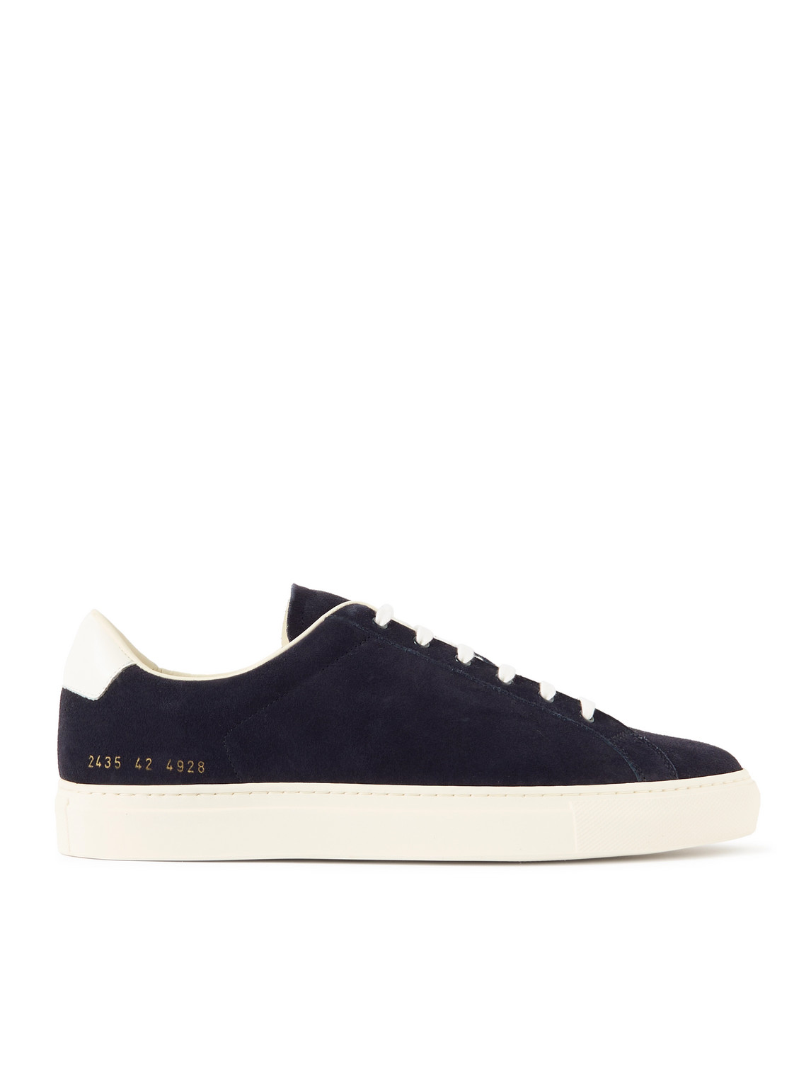 Common Projects - Retro Leather-Trimmed Suede Sneakers - Men - Blue - EU 40 von Common Projects