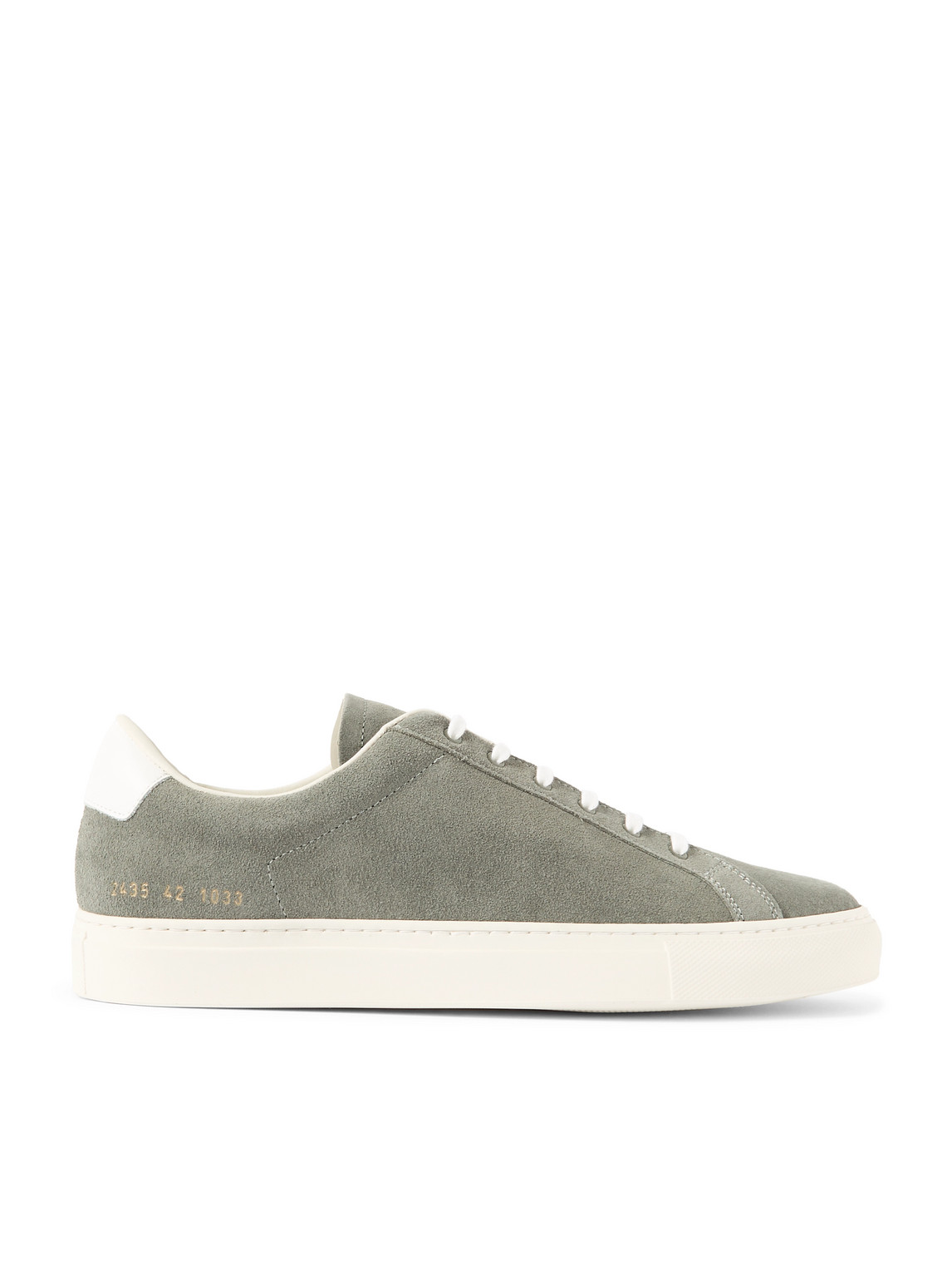 Common Projects - Retro Leather-Trimmed Suede Sneakers - Men - Green - EU 43 von Common Projects
