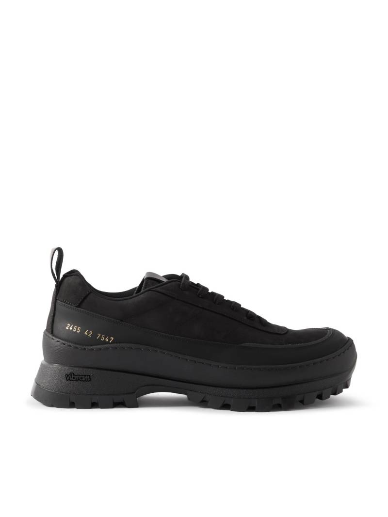 Common Projects - Track Hiker Rubber-Trimmed Suede Sneakers - Men - Black - EU 45 von Common Projects