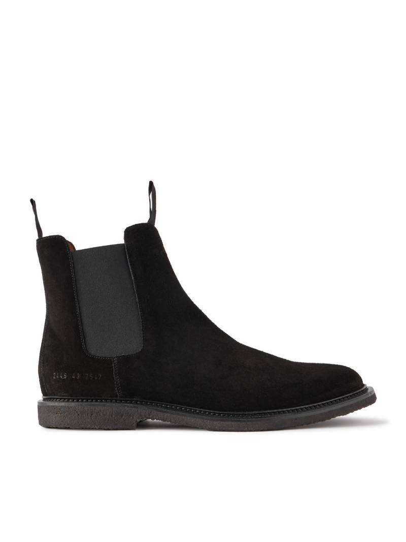 Common Projects - Waxed-Suede Chelsea Boots - Men - Black - EU 46 von Common Projects