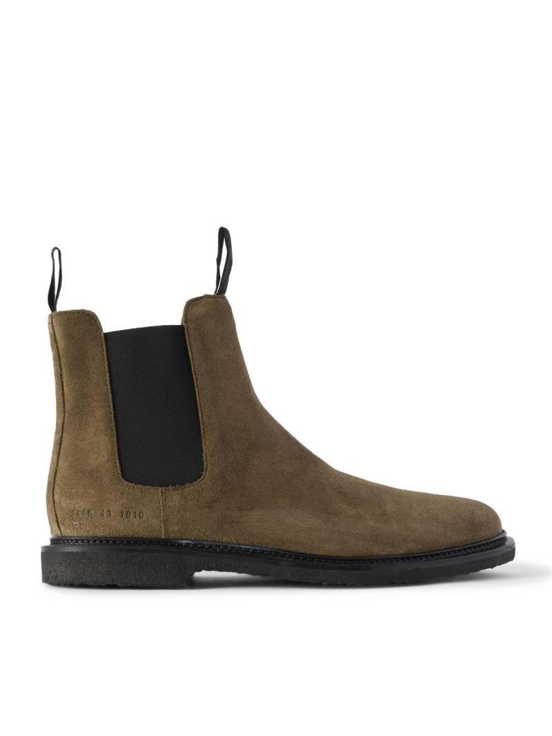 Common Projects - Waxed-Suede Chelsea Boots - Men - Green - EU 45 von Common Projects