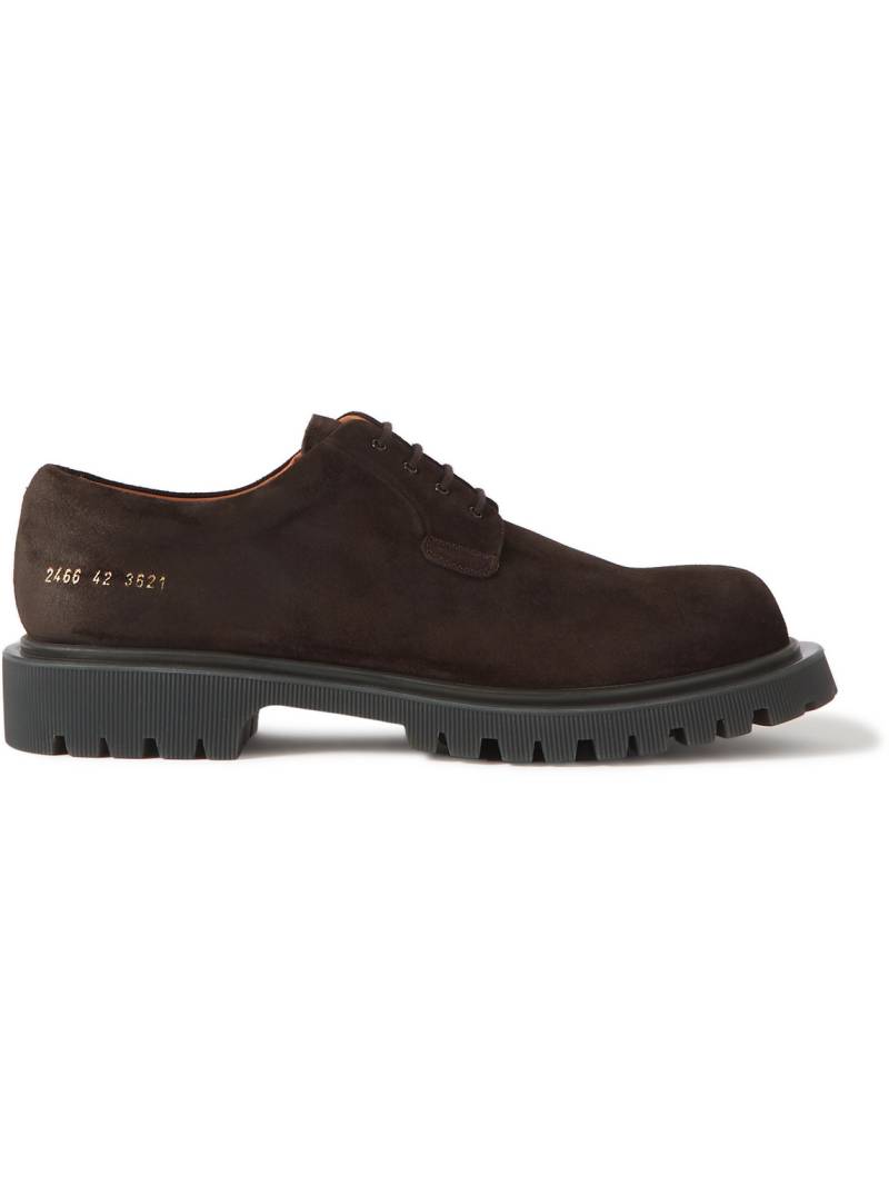 Common Projects - Waxed-Suede Derby Shoes - Men - Brown - EU 42 von Common Projects