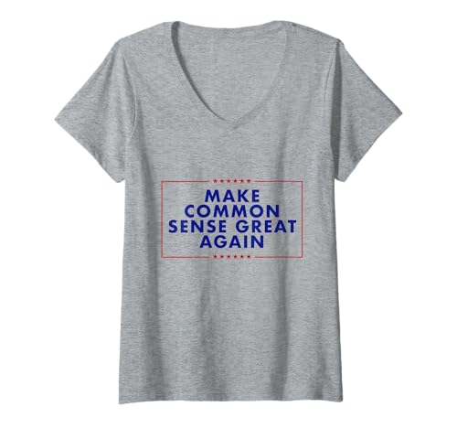 Damen Machen Sie den gesunden Menschenverstand Wieder großartig T-Shirt mit V-Ausschnitt Damen Machen Sie den gesunden Menschenverstand Wieder großartig T-Shirt mit V-Ausschnitt von Common Sense Great Vibes