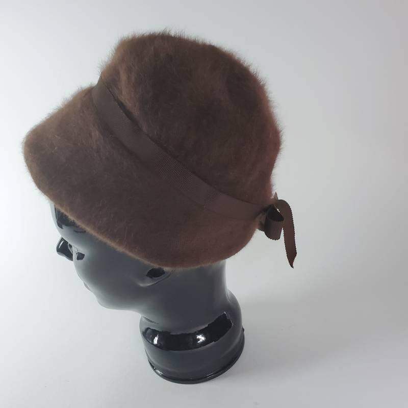 Seltene Kangol Made in England Dunkelbraun Vintage Filz Fedora Hutmütze von CommonThreadClothing