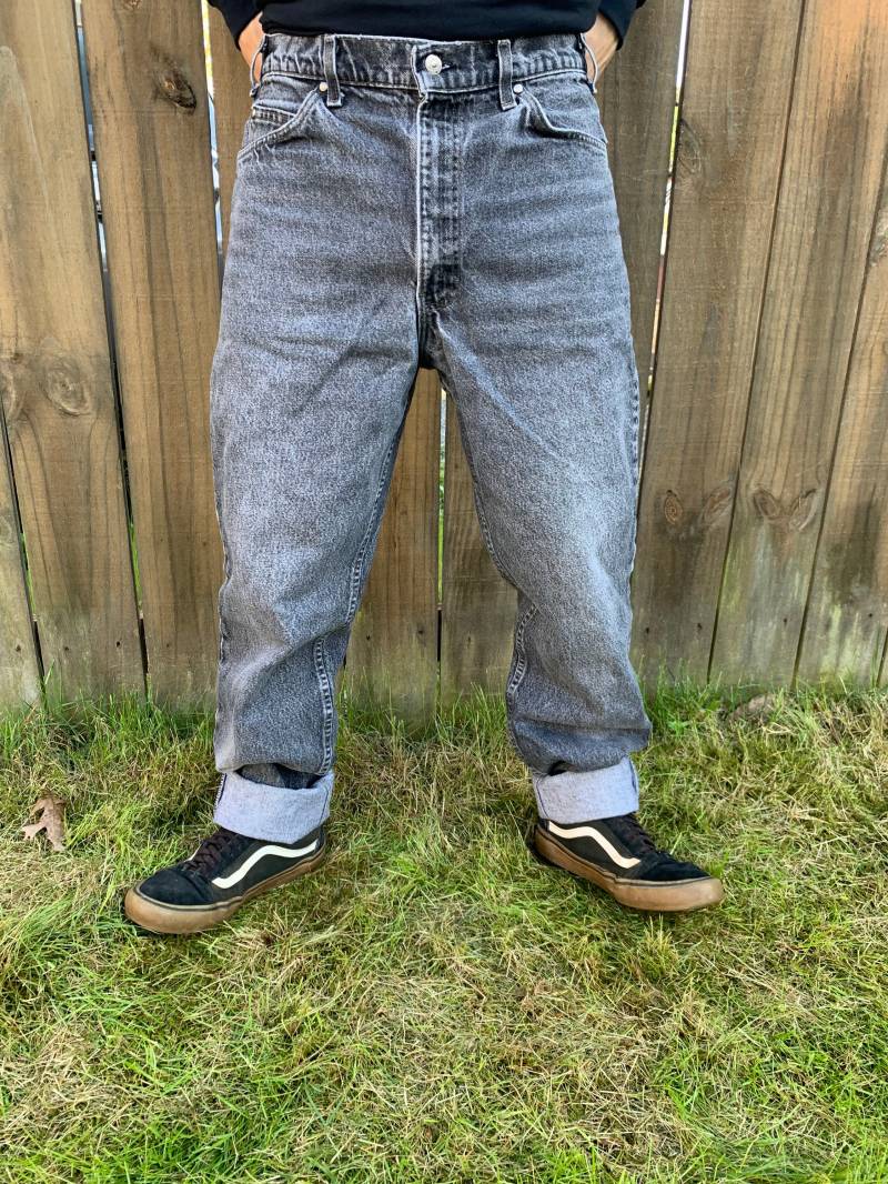 Vintage Levi Es W36 X L38 540 1980 Original Riveted Dark Wash Grey Black Denim Jeans Herren Größe Made in The Usa von CommonThreadClothing