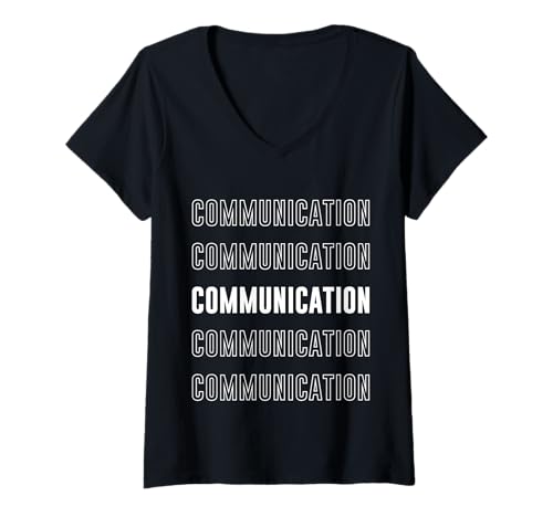 Damen Kommunikation T-Shirt mit V-Ausschnitt Damen Kommunikation T-Shirt mit V-Ausschnitt von Communication Apparel