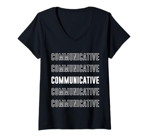 Damen Kommunikativ T-Shirt mit V-Ausschnitt Damen Kommunikativ T-Shirt mit V-Ausschnitt von Communicative Apparel