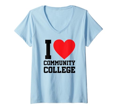 Damen Lustiger Junior Student am Community College, Leichtathletik, Sport, Humor T-Shirt mit V-Ausschnitt Damen Lustiger Junior Student am Community College, Leichtathletik, Sport, Humor T-Shirt mit V-Ausschnitt von Community College Rocks