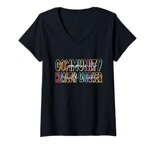 Damen Wertschätzung des Gesundheitspersonals in der Gemeinde des öffentlichen Gesundheitswesens T-Shirt mit V-Ausschnitt Damen Wertschätzung des Gesundheitspersonals in der Gemeinde des öffentlichen Gesundheitswesens T-Shirt mit V-Ausschnitt von Community Health Worker Gift