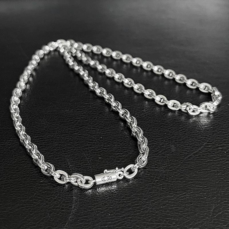 Ch Style Paper Chain Halskette Vintage Alter Y2K Silber Chrom Papier Gliederkette, Geburtstagsgeschenk von ComoAtelier