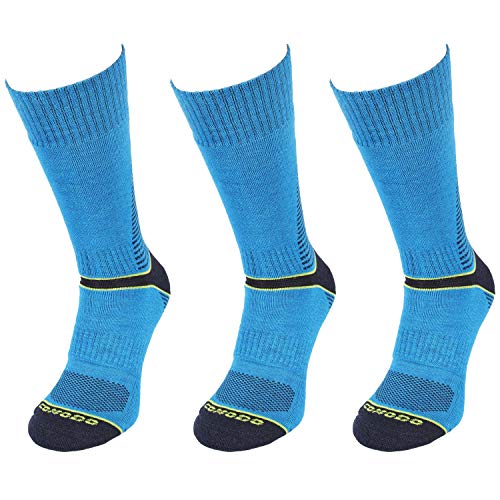 Comodo - Wandersocken Damen & Herren mit Merino Schurwolle | 3 Paar Trekkingsocken lang für Sommer & Winter | warme Wanderstrümpfe für Kinder & Erwachsene | Kniestrümpfe | Socken TRE8 04 gr 35-38 blau von Comodo