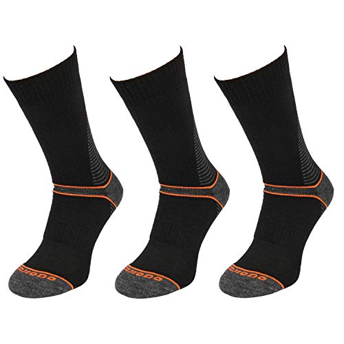 Comodo - Wandersocken Unisex aus Merino Wolle | 3 Paar Lange Trekkingsocken für Sommer & Winter | atmungsaktive Strümpfe | Socken zum Wandern & Bergsteigen | Merinosocken TRE8 01 gr 43-46 schwarz von Comodo