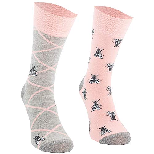 Comodo - lustige Tiersocken Herren & Damen aus Baumwolle mit Tiermotiv | Lange Socken mit witzigem Muster/Bunte Motivsocken für Kinder & Erwachsene | Freizeitsocken SM1 gr 43-46 3 Paar Fliegen von Comodo