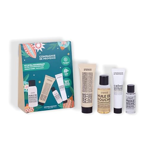 La Compagnie de Provence – Ultra-pflegendes Entdeckungsset – 4 Best-Sellers mit Shea – Trockenöl 10 ml, reichhaltige Gesichtscreme 15 ml, Duschöl 30 ml und Handcreme 30 ml – Reisegröße La Compagnie de Provence – Ultra-pflegendes Entdeckungsset – 4 Best-Sellers mit Shea – Trockenöl 10 ml, reichhaltige Gesichtscreme 15 ml, Duschöl 30 ml und Handcreme 30 ml – Reisegröße von Compagnie de Provence