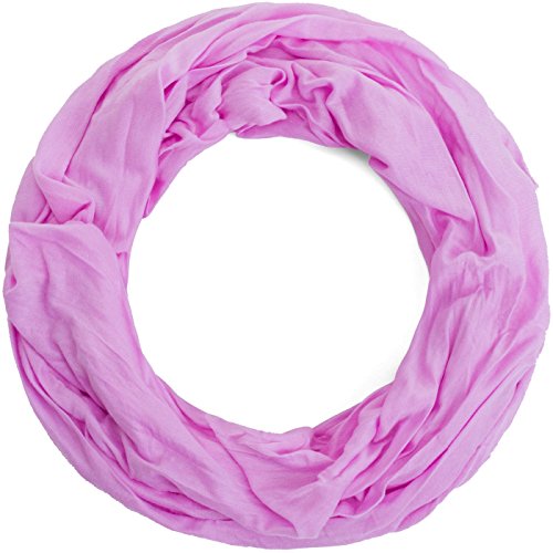 Compagno Damen Schal XXL lang aus Jersey mit lässigem open-cut Loop Loopschal Herbst Winter, SCHAL Farbe:Flieder von Compagno