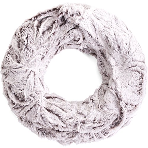 Compagno Damen Winterschal aus weichem Kunstfell Loop Loopschal Winter warm, SCHAL Farbe:Dunkelbraun von Compagno