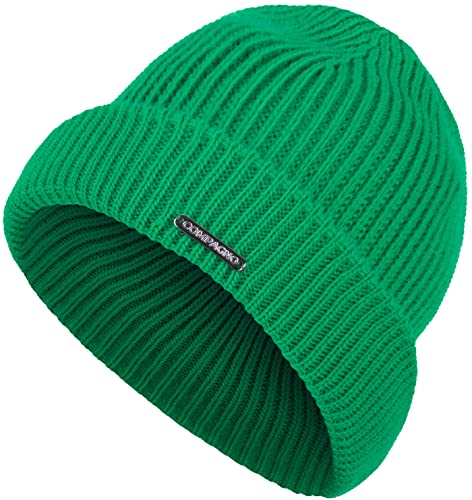 Compagno Kindermütze Beanie Wintermütze Mädchen Jungen 2-10 Jahre Strickmütze 89, Farbe:Grün von Compagno