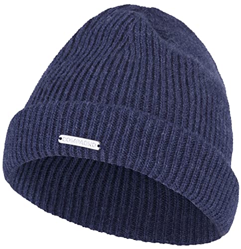 Compagno Kindermütze Beanie Wintermütze Mädchen Jungen 2-10 Jahre Strickmütze 89, Farbe:Jeansblau von Compagno